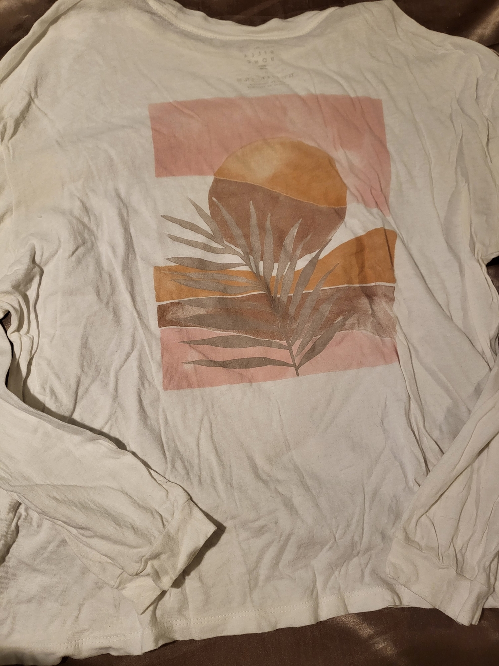 Billabong Graphic Long Sleeve Tee with Sunset Palm Print